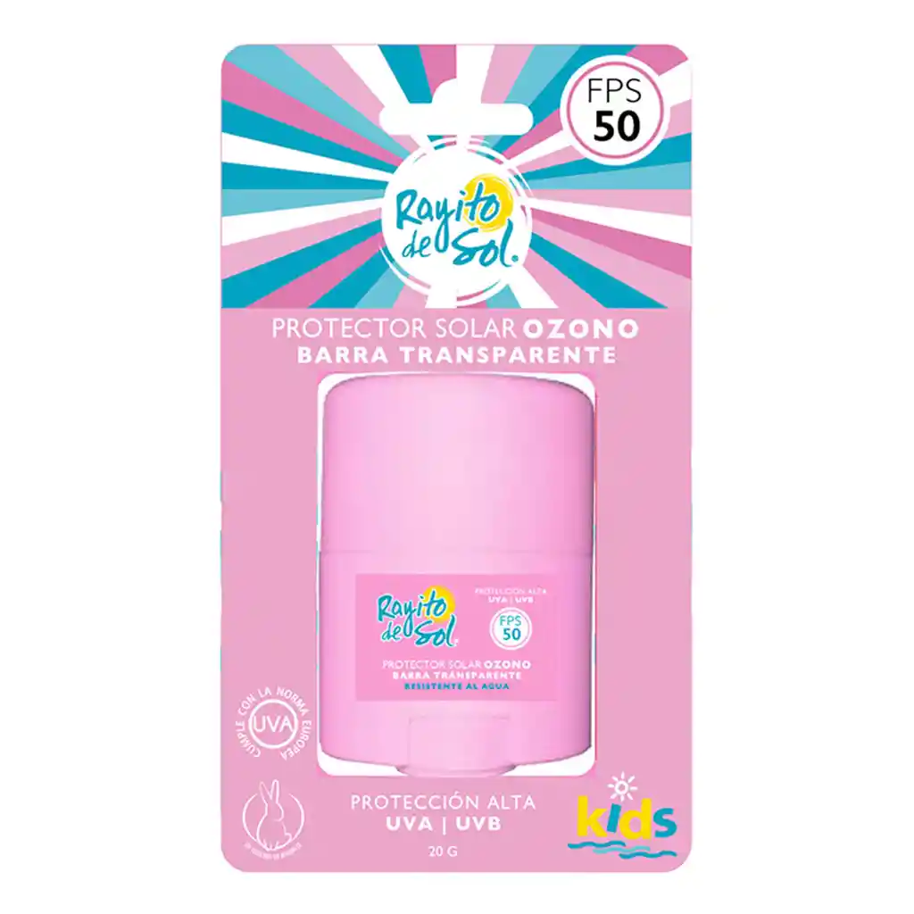 Rayito De Sol Protector Solar Kids en Barra FPS 50