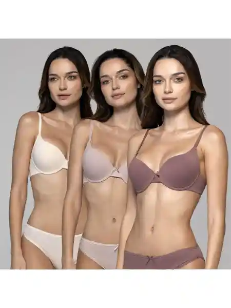 Intime Pack Sostén Copa B Nude 36C 76717MKP