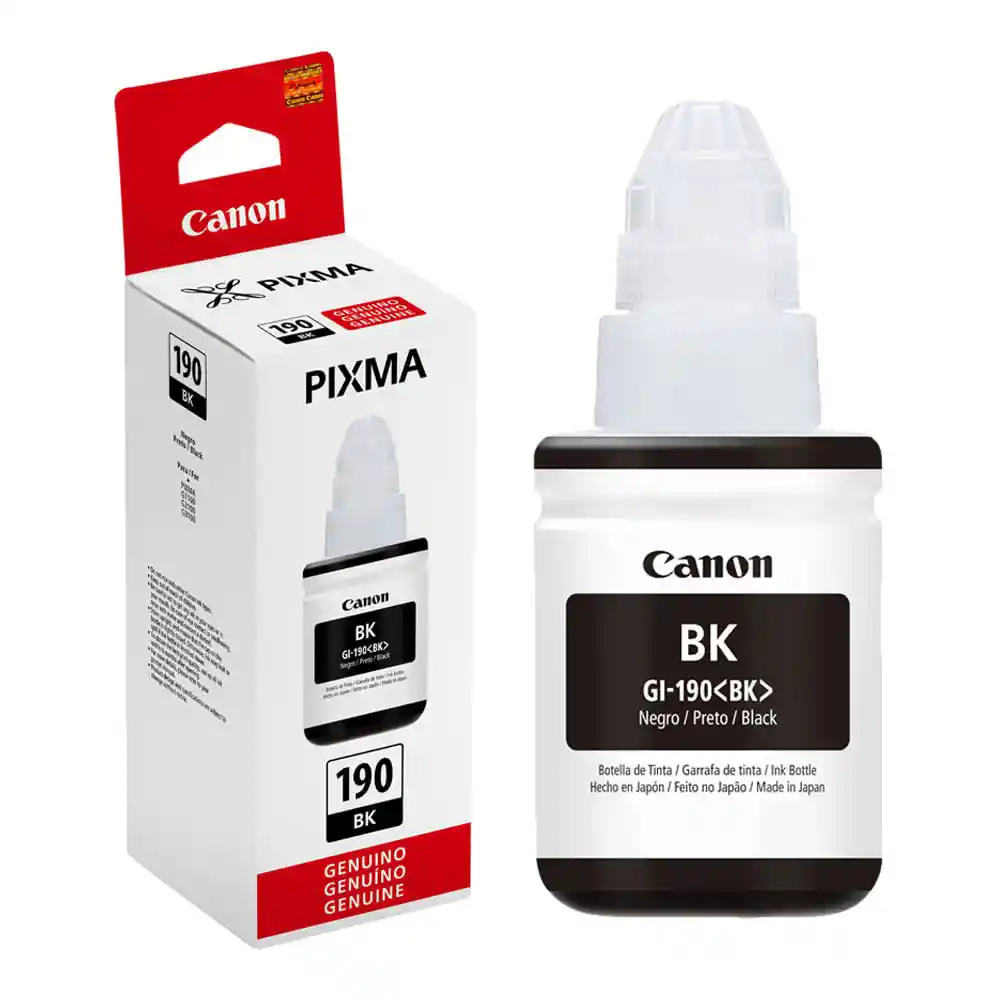 Canon Botella Tinta Gi-190 Negro