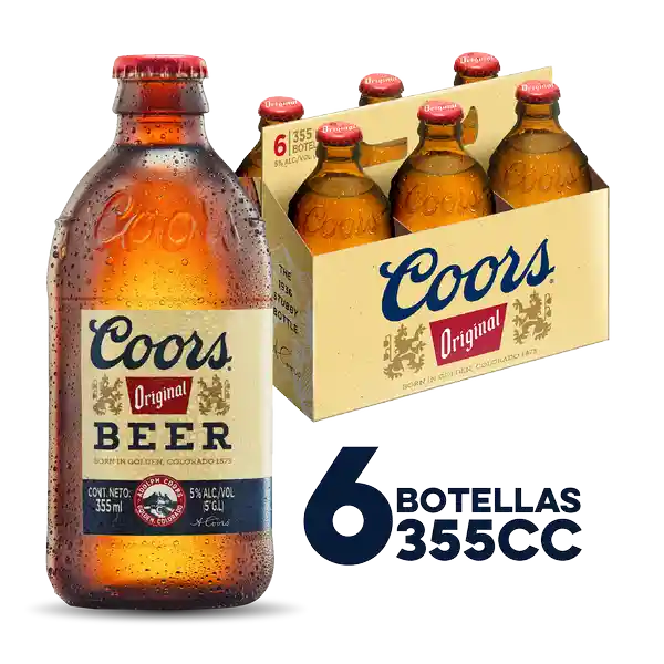 Coors Cerveza Original 6 x 1 Und