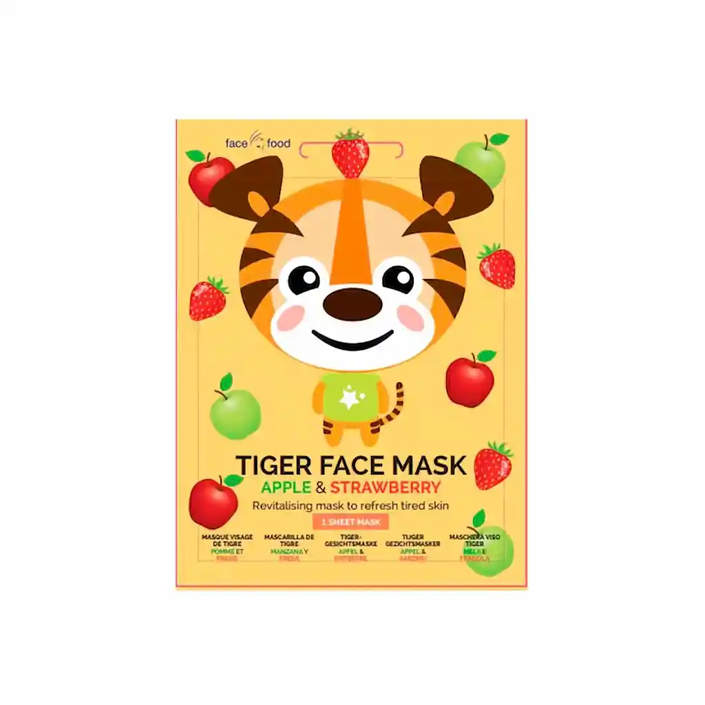 Tiger Face Mask Mascarilla Revitalizante Manzana & Fresa 