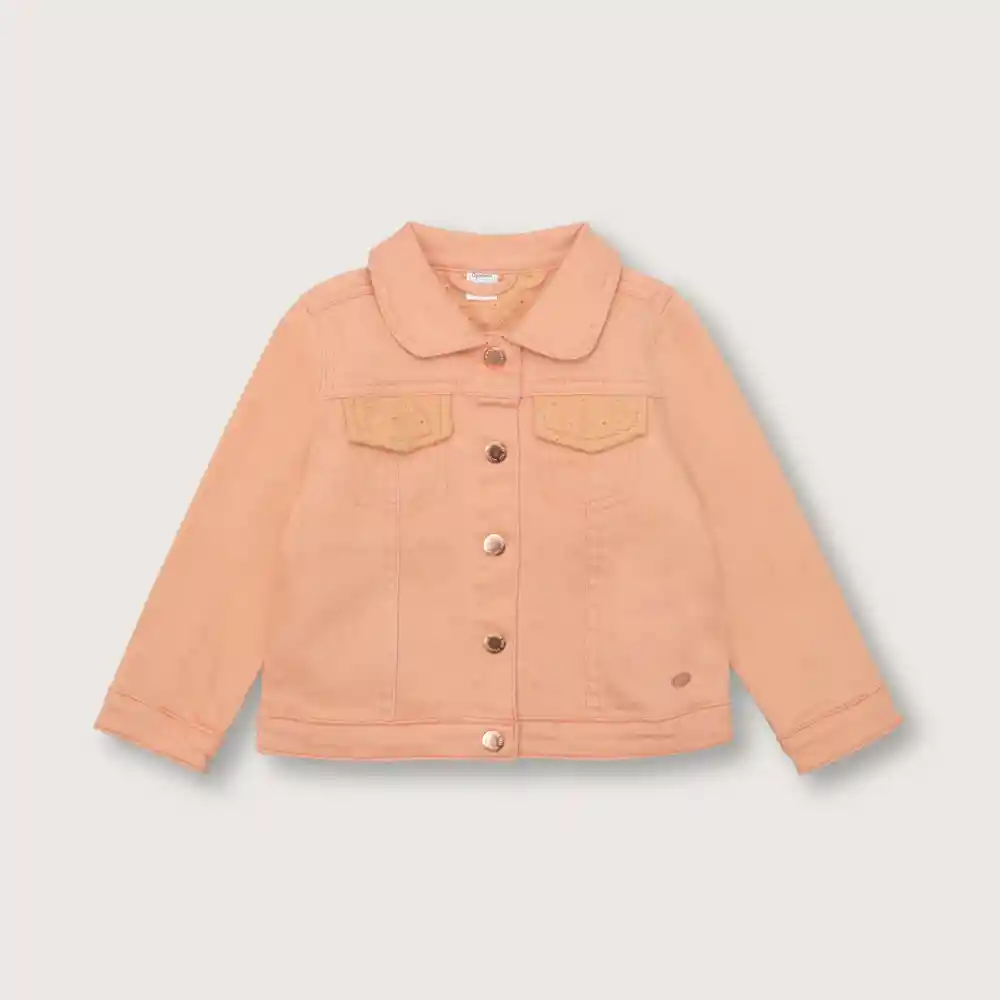 Chaqueta De Jean Bolsillos Falsos Niño Damasco Talla 4a