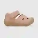 Sandalias Metalizada Con Velcro Niña Rosado Talla 18