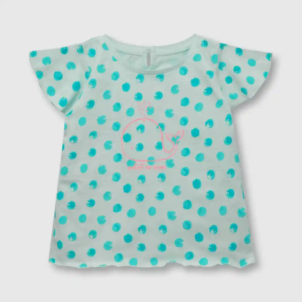 Polera Ballenas Calipso De Niña Claro Talla 18/24 Meses