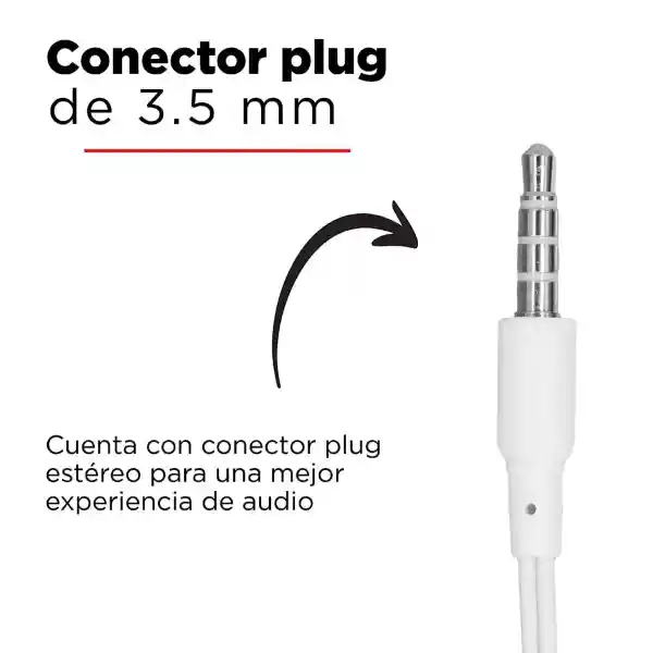 Miniso Audífonos de Cable Blanco Mod Hf233