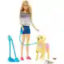 Barbie Muñeca Paseo de Perrito