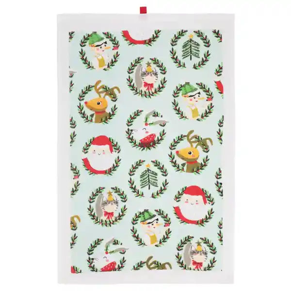 Paño Cocina Algodón Estampado Navidad 38 x 63.5 cm Casaideas
