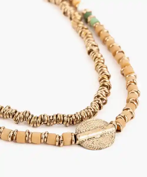 Lounge Collar Layers Mostacillas Verde