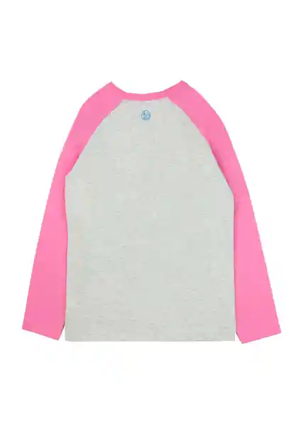 Polera Upf Manga Raglán Ficcustex 557 Niña Rosado 4 Años Ficcus