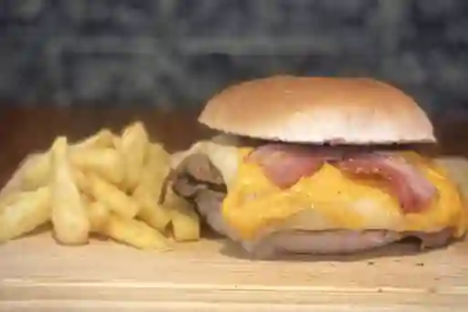 Churrasco gringo + papas fritas