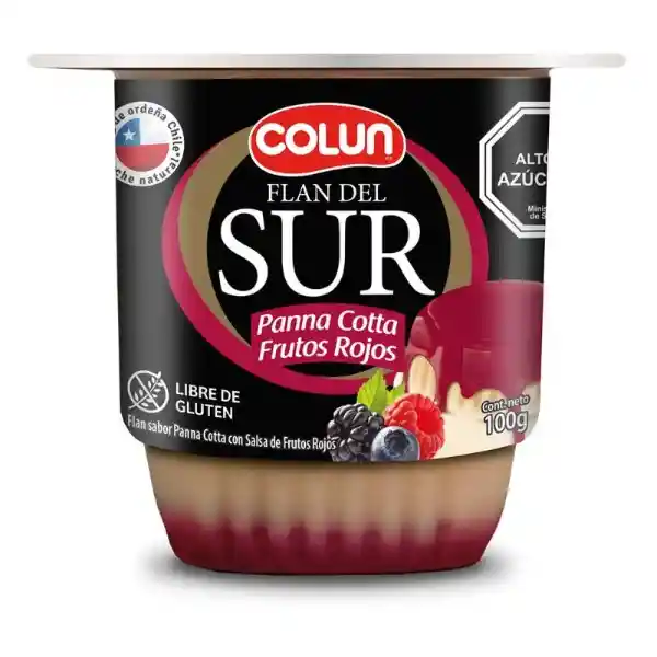 Colun Flan Del Sur Pannacot Frutos Rojos