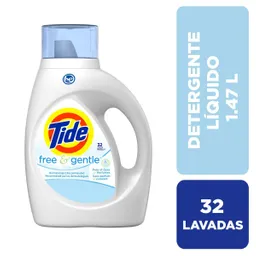 Tide Detergente de Ropa Concentrado Free And Gentle 1.36 L