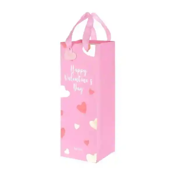 Bolsa de Regalo Para Vino San Valentín Rosa 123 x 34 cm Miniso