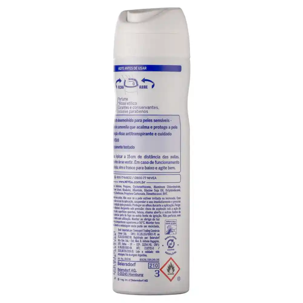 Nivea Desodorante Sensitive & Pure en Spray