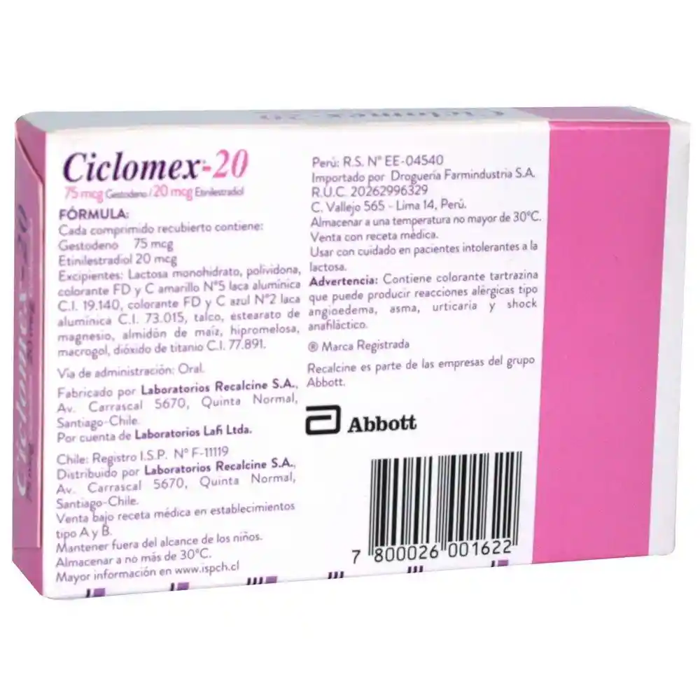 Ciclomex-20 (75 mcg/20 mcg)