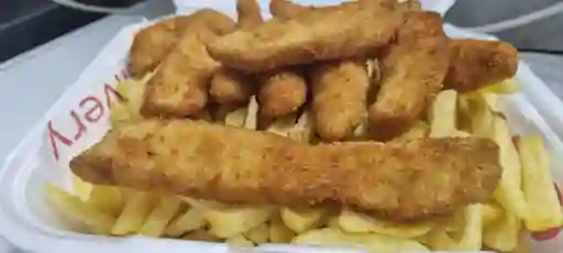 Combo Filetitos de Pollo Apanado + Papas Fritas