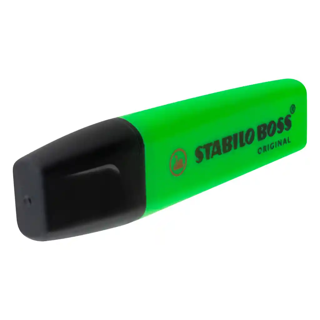 Stabilo Destacador Escritorio Punta Biselada Verde Fluorescente