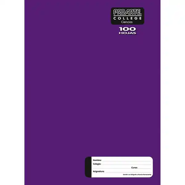 Cuaderno College Liso Ciencias