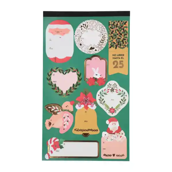 Block de Etiqueta Adhesivas Navideñas Casaideas