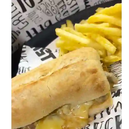 Barros Luco con Papas Fritas