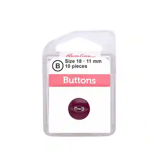 Botón Plástico Ojo De Pez Vino 11mm 10 D Hb00418.18 11mm 10