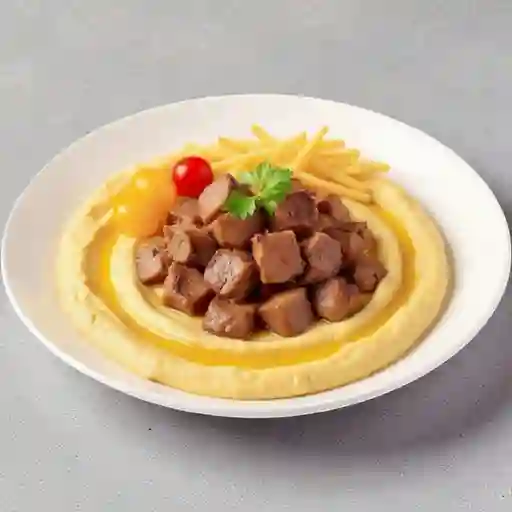 Hummus con carne