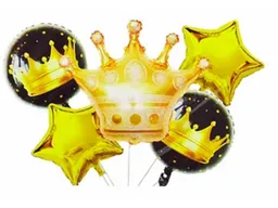Set de Globos Corona y Estrellas