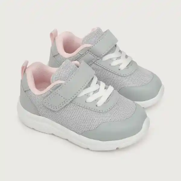 Zapatillas Sport Mesh Light Niña Gray Talla 20 Opaline