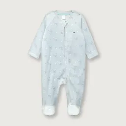 Pijama Osito Con Cierre de Niño Celeste Talla 3M Opaline