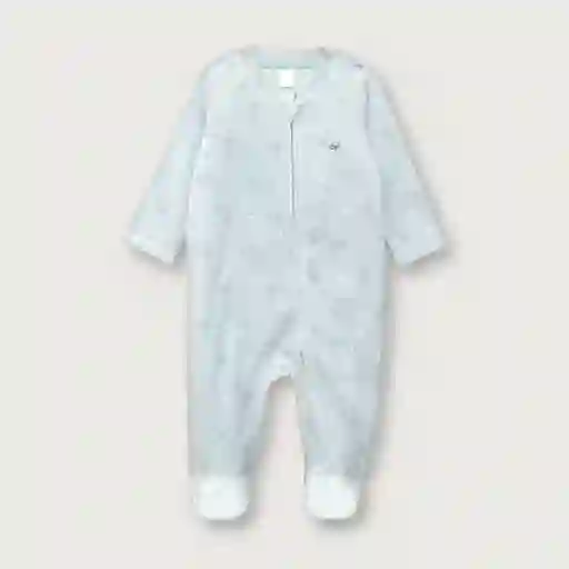 Pijama Osito Con Cierre de Niño Celeste Talla 3M Opaline