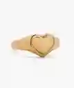 Anillo Acero Inoxidable Forma Corazón Dorado 8 Lounge