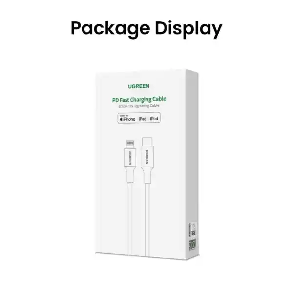 Ugreen Cable Usb-c a Lightning iPhone Blanco Certificado US304