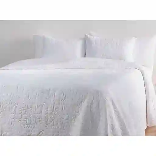 Cubrecama Floral 2 Plazas Blanco Ripley Home