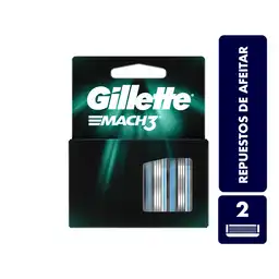 Gillette Cartuchos Mach 3 Para Máquina De Afeitar. 2 Un