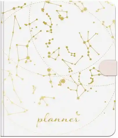 Planner Ecocuero Cosmos White