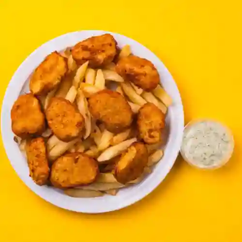 Nugget´s con Papas Fritas y Salsa