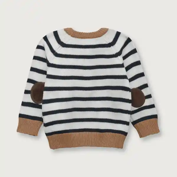 Suéter de Niño Listado Gris Talla 18M Opaline