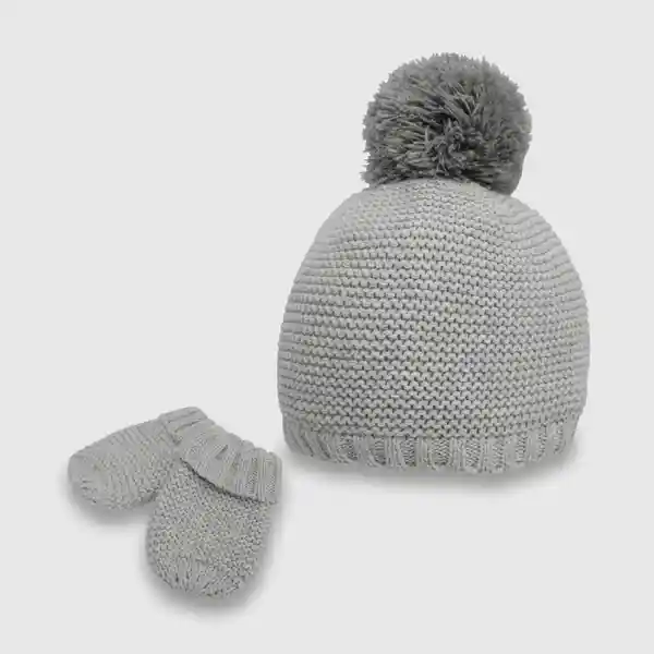 Gorro Con Guantes Grises Large stla03 Colloky