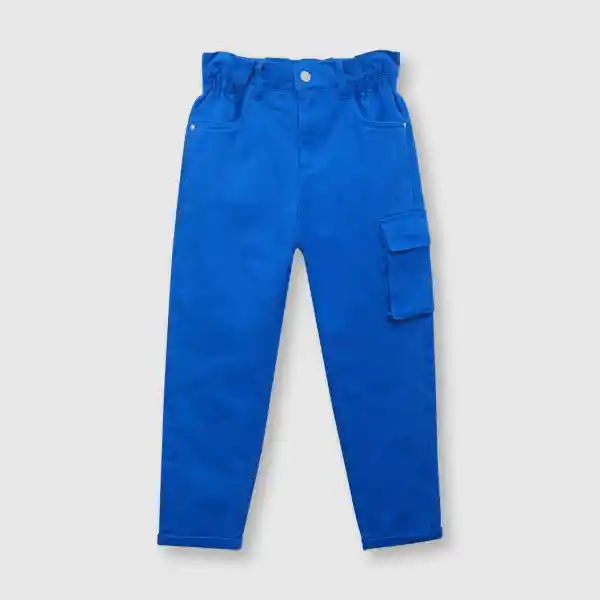 Pantalón Gabardina de Niña Azulino Talla 6A Colloky