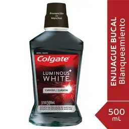 Colgate Enjuague Bucal Luminous White Carbón 