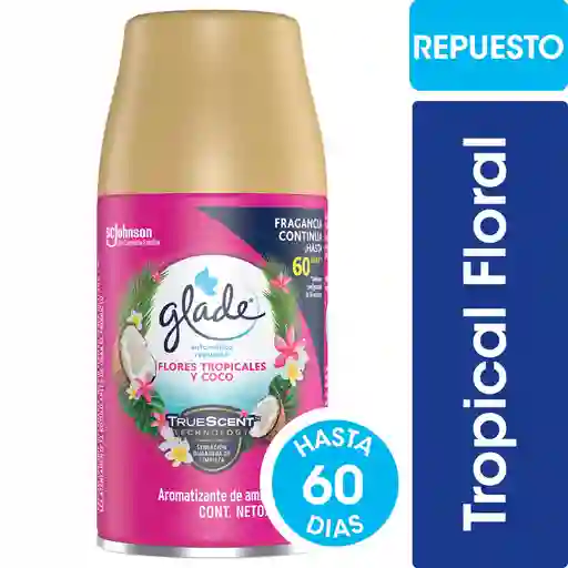 Desodorante Ambiental Glade Automático Repuesto Flores Tropicales y Coco 270ml