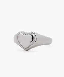 Anillo Acero Inoxidable Forma Corazón Plateado 8 Lounge