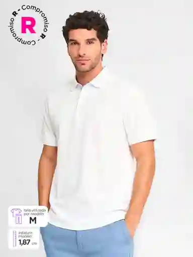 Cacharel Polera Manga Corta Cueox Blanco Talla XL SS25