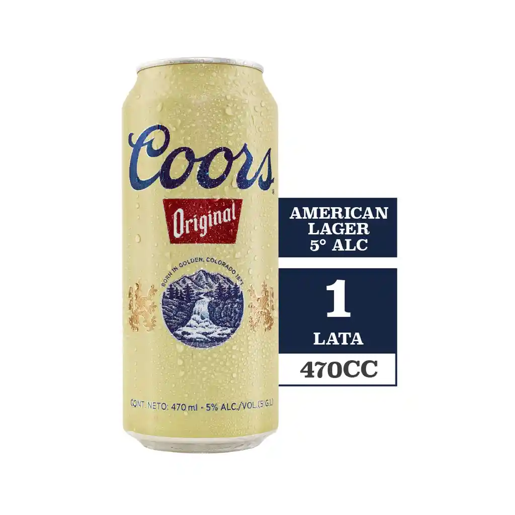 Coors Cerveza Original en Lata 1 Und