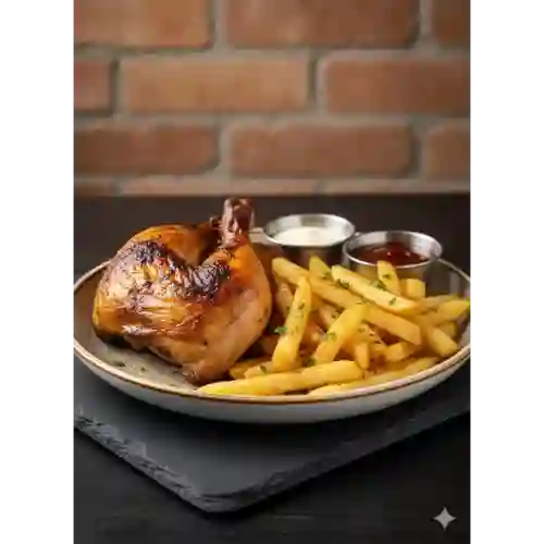 1/4 Pollo con Papas