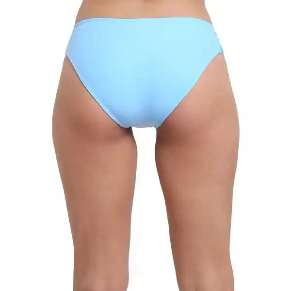 Bikini Clásico Cosados Drapeados Celeste Talla L Samia