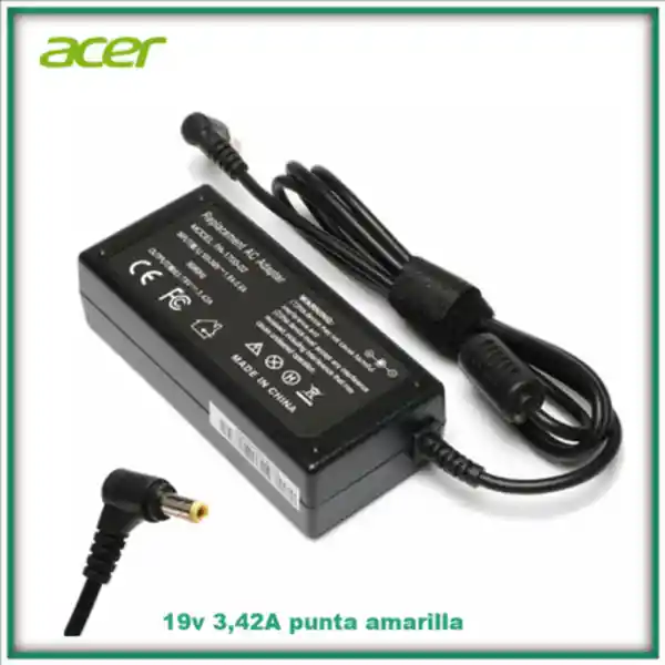 Acer Cargador De Notebook Dblue Punta Amarilla 5.5*1.7mm 19v/3.42a