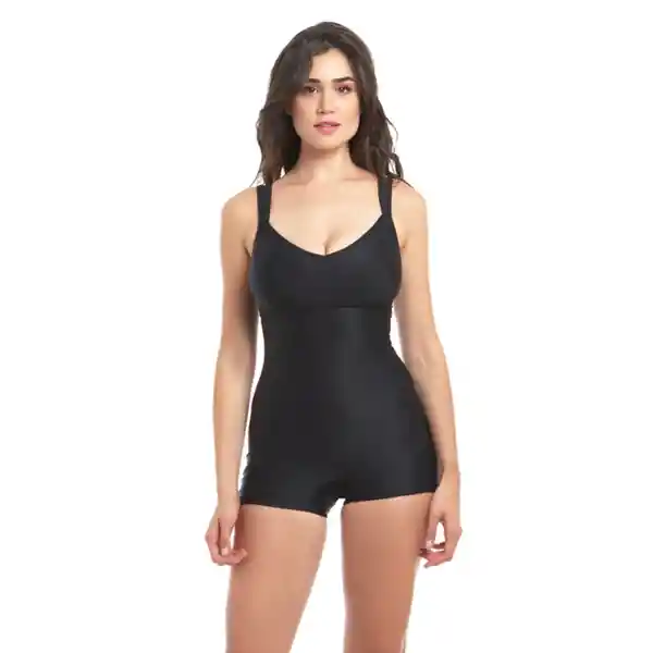 Traje de Baño Deportivo Con Piernas Negro Talla M Samia