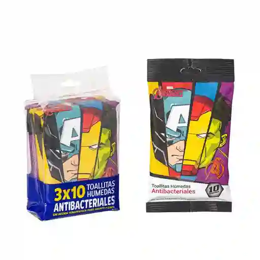Set Paños Antibacteriales Avengers