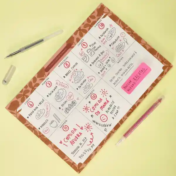 Block Planificador Semanal y Mensual 21 x 31 cm Casaideas